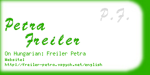 petra freiler business card